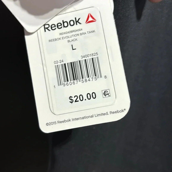Reebok Evolution Athletic bra tank top,removable pads,moisture wick,scoop neck - Picture 6 of 9
